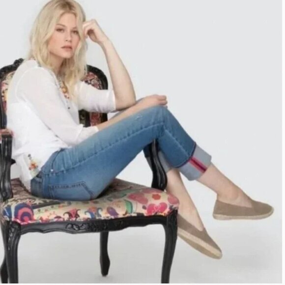 Johnny Was The Tomboy Mid Rise Jeans Blue Size 30 NWT - Picture 13 of 13